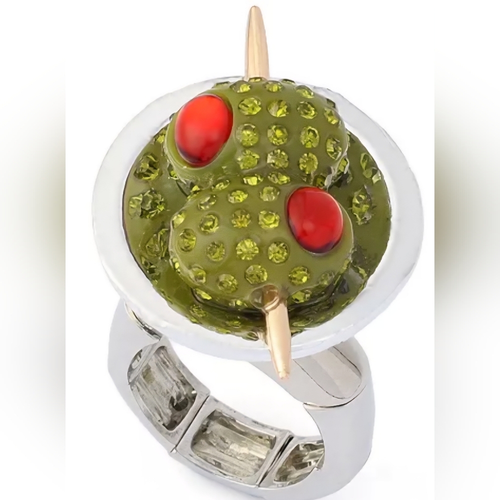 Betsey Johnson Celestial Soiree Martini Cocktail Stretch Ring